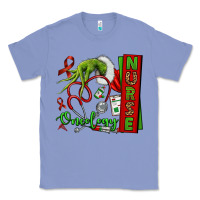 Colony Blue Christmas Character Nurse Classic Tee - NancyCooperArtShop