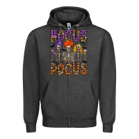 Charcoal Heather hocus pocus Zipper Hoodie - CowhideDigitalArt