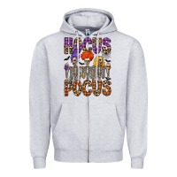 Heather Grey hocus pocus Zipper Hoodie - CowhideDigitalArt