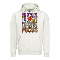 Oatmeal Heather hocus pocus Zipper Hoodie - CowhideDigitalArt