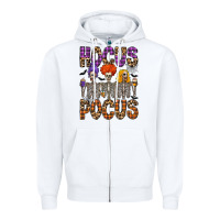 White hocus pocus Zipper Hoodie - CowhideDigitalArt