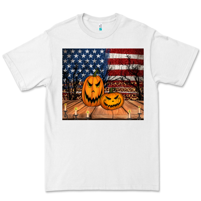 Halloween American Flag Tumbler Premium Tee by Jasminsmagicworld | Teevron