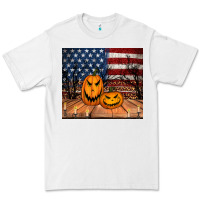 White halloween american flag tumbler Premium Tee - Jasminsmagicworld