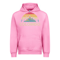 Fuchsia Pink Colorado Retro Vintage Mountains Nature Hiking Urban Hoodie - minhPixels