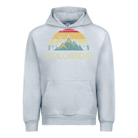 Heather Grey Colorado Retro Vintage Mountains Nature Hiking Urban Hoodie - minhPixels