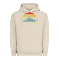 Pigment French Oak Colorado Retro Vintage Mountains Nature Hiking Urban Hoodie - minhPixels