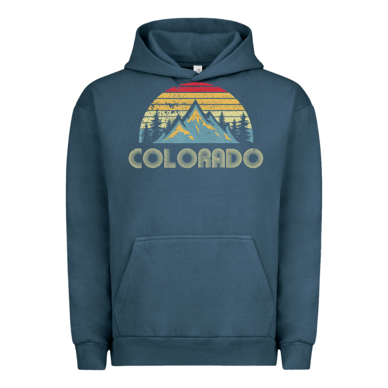 Colorado Retro Vintage Mountains Nature Hiking Urban Hoodie by minhPixels | Teevron