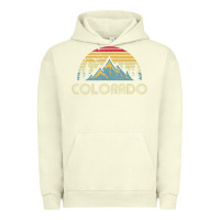 Pigment Pistachio Colorado Retro Vintage Mountains Nature Hiking Urban Hoodie - minhPixels