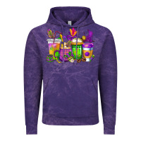 Mardi Gras Coffee Cups Cowgirl Vintage Hoodie | Teevron
