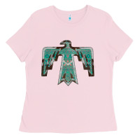 Bubblegum Pink Cowhide Aztec Thunderbird Ladies Tee - Bettercallsaul