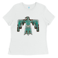 White Cowhide Aztec Thunderbird Ladies Tee - Bettercallsaul