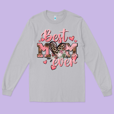 Best Mom Ever Mother's Day Long Sleeve Tee Designed By Cowgirlartshop