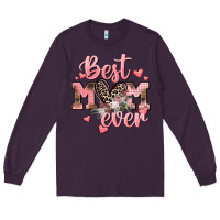 Plum Best mom ever Mother's Day Long Sleeve Tee - CowGirlArtShop