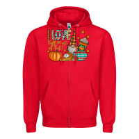 Red i love fall most of fall Zipper Hoodie - CowhideDigitalArt
