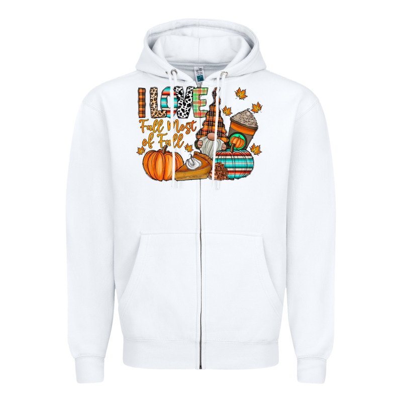 I Love Fall Most Of Fall Zipper Hoodie by CowhideDigitalArt | Teevron