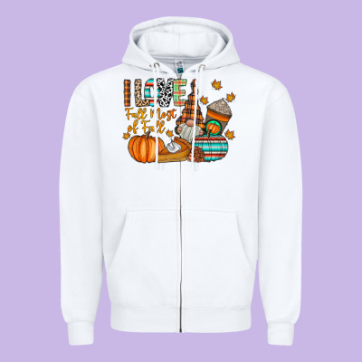 I Love Fall Most Of Fall Zipper Hoodie Designed By Cowhidedigitalart
