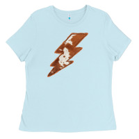 Baby Blue Cowhide Patterned Lightning Ladies Tee - Bettercallsaul