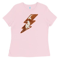 Bubblegum Pink Cowhide Patterned Lightning Ladies Tee - Bettercallsaul