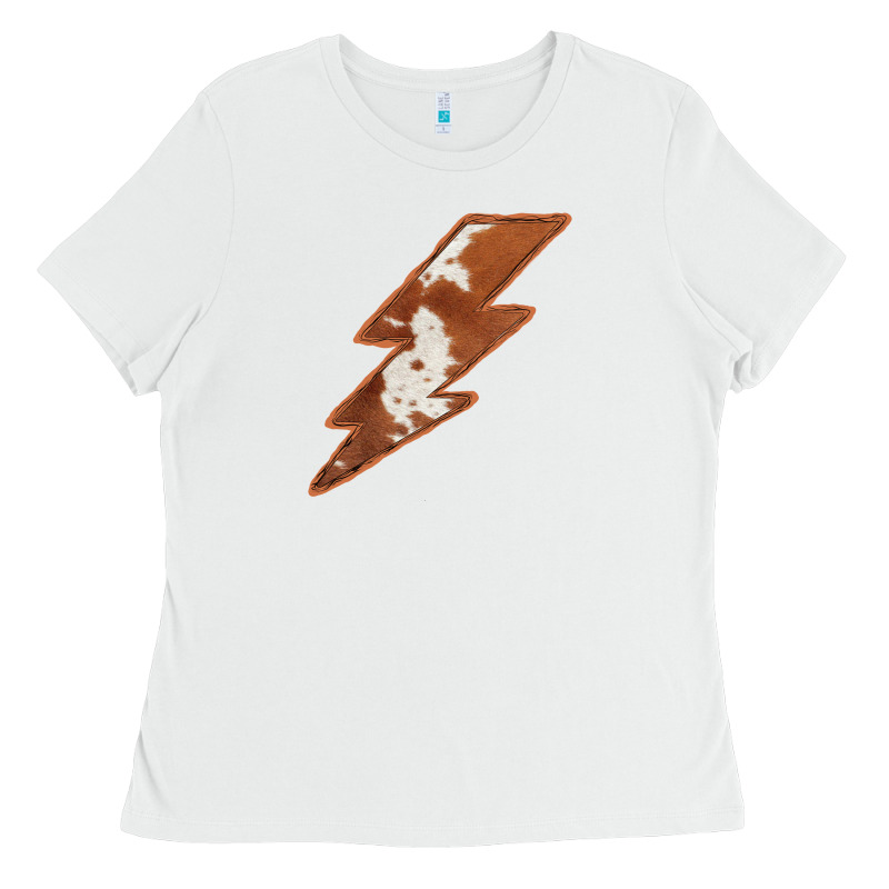 Cowhide Patterned Lightning Ladies Tee by Bettercallsaul | Teevron