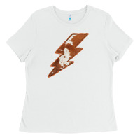 White Cowhide Patterned Lightning Ladies Tee - Bettercallsaul