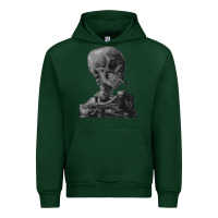 Forest Green Vincent Van Gogh Skull of a SkeletonVintage Halloween Skull Urban Hoodie - minhPixels