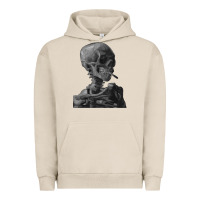 Pigment French Oak Vincent Van Gogh Skull of a SkeletonVintage Halloween Skull Urban Hoodie - minhPixels