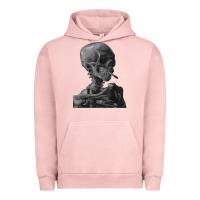 Pigment Salmon Vincent Van Gogh Skull of a SkeletonVintage Halloween Skull Urban Hoodie - minhPixels
