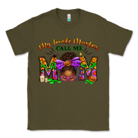 Army Green My Favorite Monsters Call Me Mom Classic Tee - texasbilliewilder