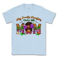 Dusty Blue My Favorite Monsters Call Me Mom Classic Tee - texasbilliewilder