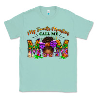 Seafoam My Favorite Monsters Call Me Mom Classic Tee - texasbilliewilder
