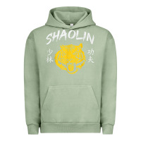 Pigment Oil Green Tiger Shaolin Kung Fu Chinese Symbol Wushu Martial Arts Gift Urban Hoodie - minhPixels