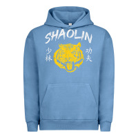 Pigment Pebble Blue Tiger Shaolin Kung Fu Chinese Symbol Wushu Martial Arts Gift Urban Hoodie - minhPixels