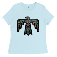 Baby Blue Black Aztec Thunderbird Ladies Tee - Bettercallsaul