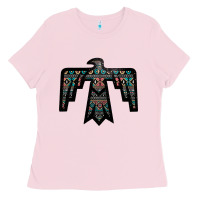 Bubblegum Pink Black Aztec Thunderbird Ladies Tee - Bettercallsaul