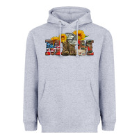 Heather Grey mom boots hat and sunflower Heavyweight Hoodie - Artiststas