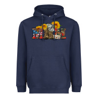 Navy mom boots hat and sunflower Heavyweight Hoodie - Artiststas