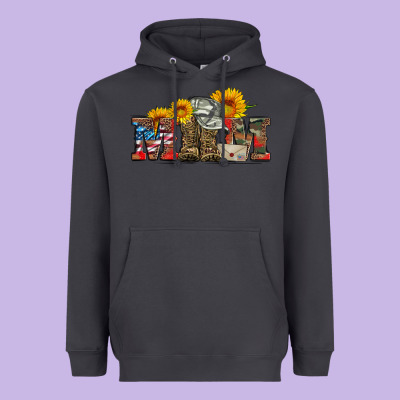 Mom Boots Hat And Sunflower Heavyweight Hoodie Designed By Artiststas