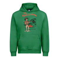 Emerald Vintage The Happy Fisherman 2022 Fishing Mens Kids Urban Hoodie - minhPixels