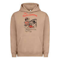 Pigment Burro Vintage The Happy Fisherman 2022 Fishing Mens Kids Urban Hoodie - minhPixels