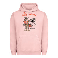 Pigment Salmon Vintage The Happy Fisherman 2022 Fishing Mens Kids Urban Hoodie - minhPixels