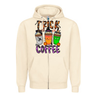 Trick Or Coffee Zipper Hoodie | Teevron