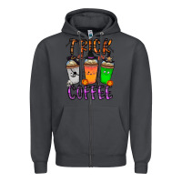 Smoke trick or coffee Zipper Hoodie - CowhideDigitalArt