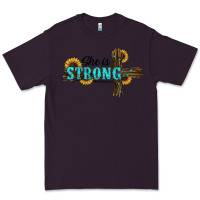 Plum She Is Strong Western Cross Premium Tee - RanaPortraitStore