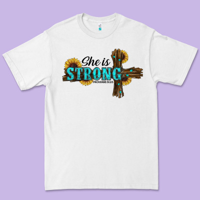 She Is Strong Western Cross Premium Tee Designed By Ranaportraitstore
