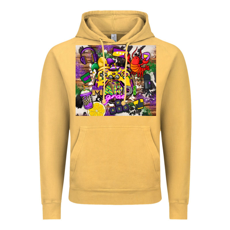 Mardi Gras Gamer Vintage Hoodie by CowGirlArtShop | Teevron