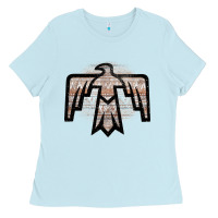 Baby Blue Western Light Aztec Thunderbird Ladies Tee - Bettercallsaul