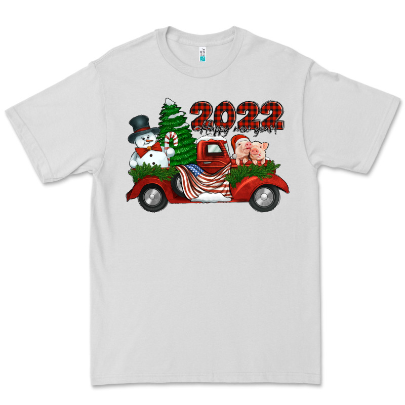 Happy New Year 2022 Christmas Truck With American Flag Premium Tee by Jasminsmagicworld | Teevron