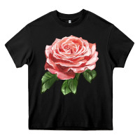 Black America Rose Heavy Core Tee - LillyAllenDesigns