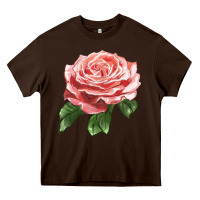 Chocolate Brown America Rose Heavy Core Tee - LillyAllenDesigns
