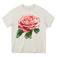 Cream America Rose Heavy Core Tee - LillyAllenDesigns
